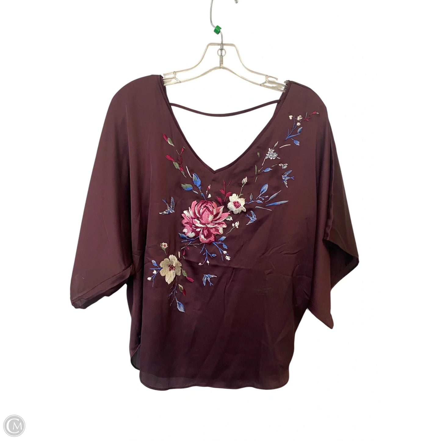Top Short Sleeve By White House Black Market In Maroon, Size: Sp