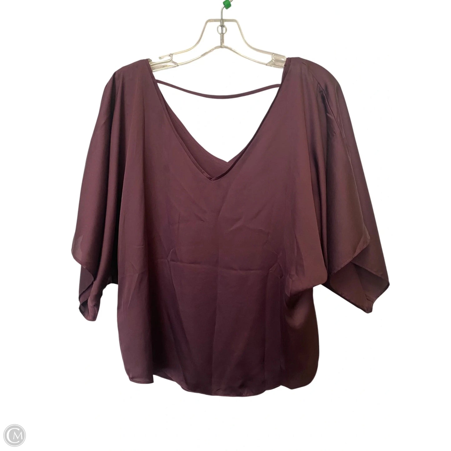 Top Short Sleeve By White House Black Market In Maroon, Size: Sp
