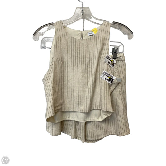 Top 2pc Short Sleeve By Miou Muse In Cream, Size: S