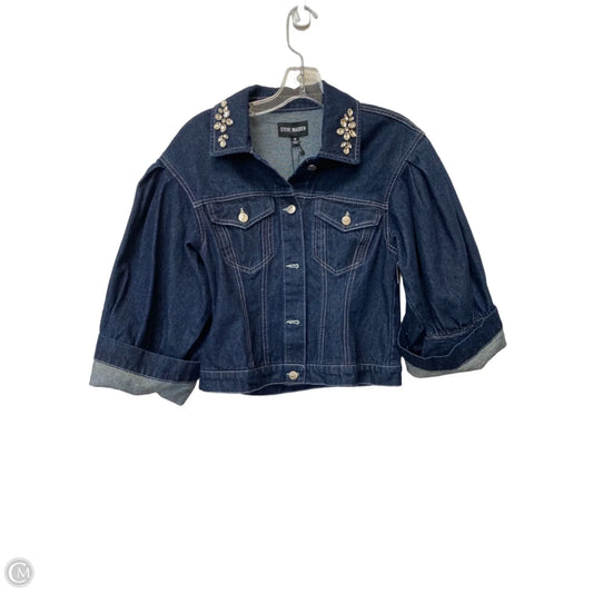 Jacket Denim By Steve Madden In Blue Denim, Size: S