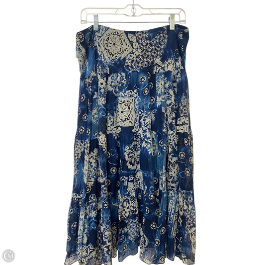Skirt Maxi By Lauren By Ralph Lauren In Blue, Size: L