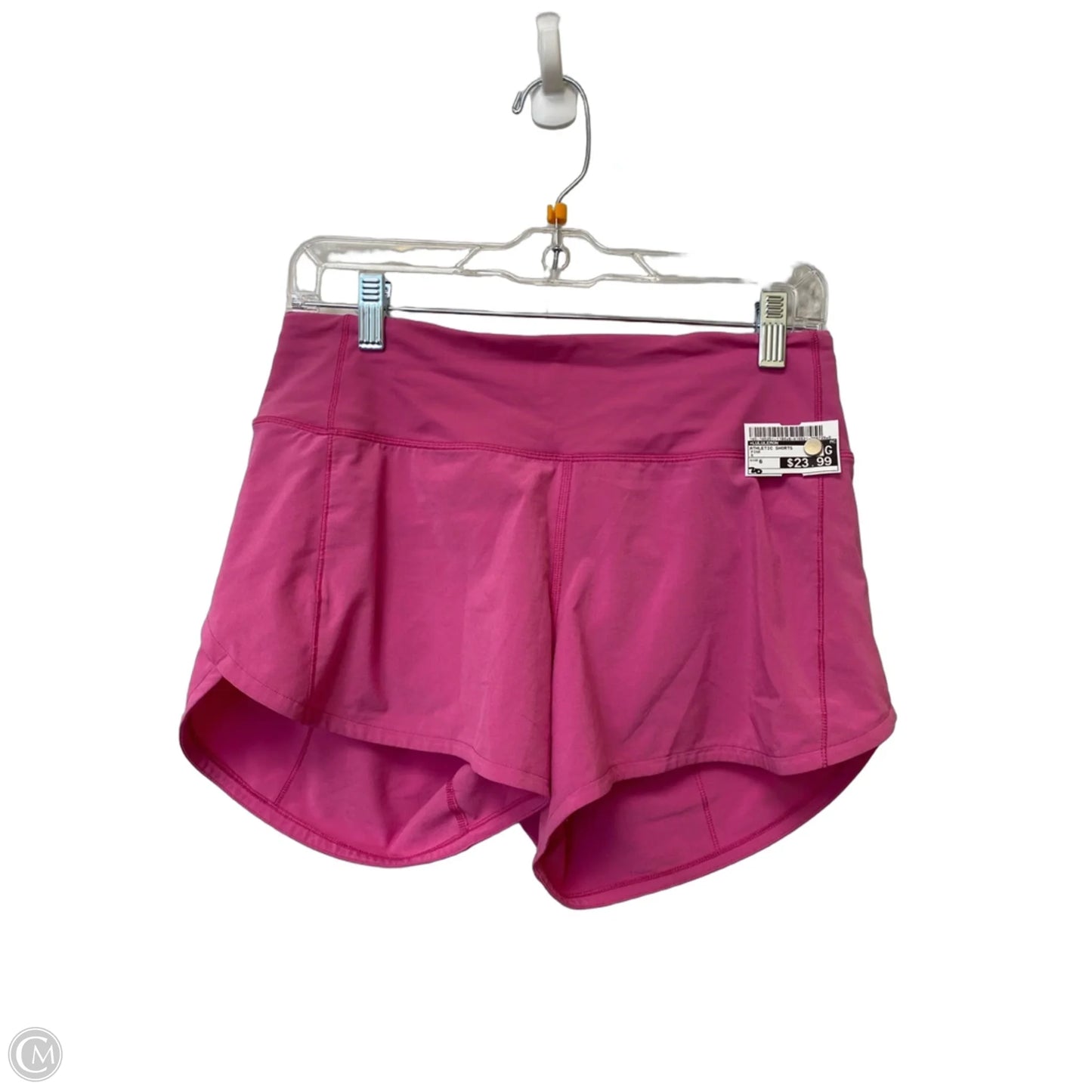Athletic Shorts By Lululemon In Pink, Size: 6