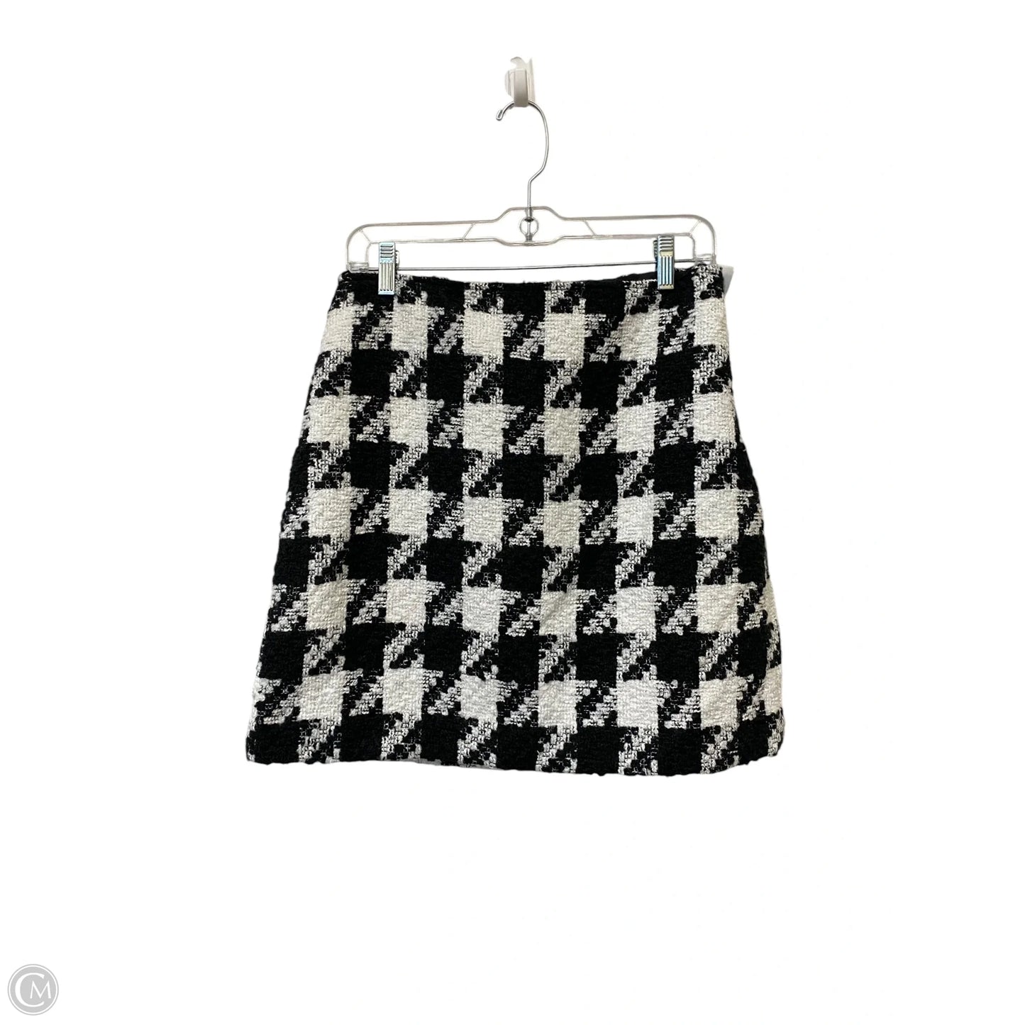 Skirt Midi By Loft In Black & White, Size: 4