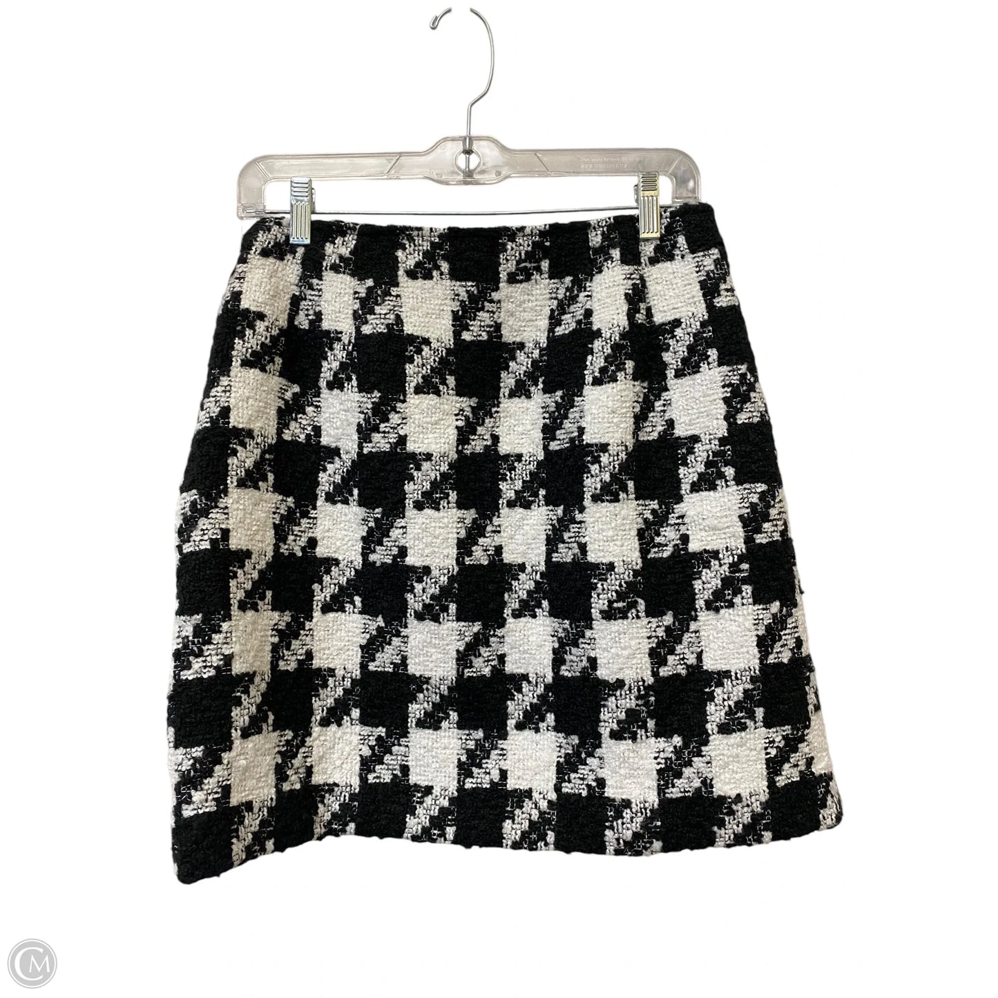 Skirt Midi By Loft In Black & White, Size: 4