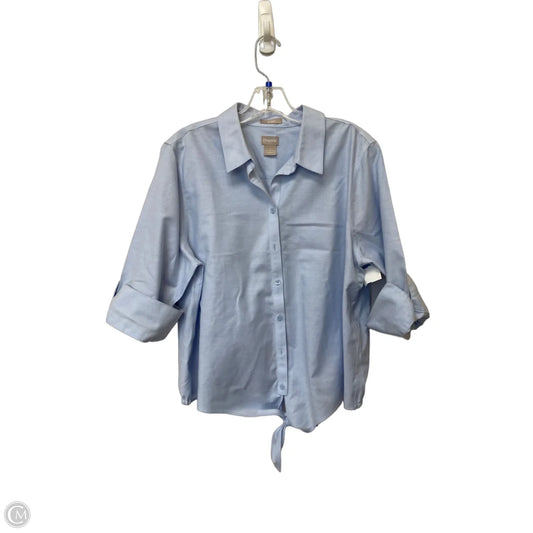 Top Long Sleeve By Chicos In Blue, Size: 2