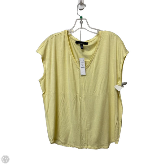 Top Short Sleeve By White House Black Market In Yellow, Size: M