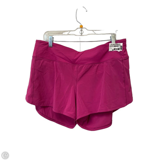 Athletic Shorts By Lululemon In Pink, Size: 12