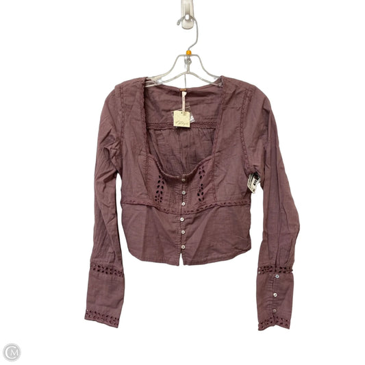 Top Long Sleeve By Free People In Purple, Size: Sp