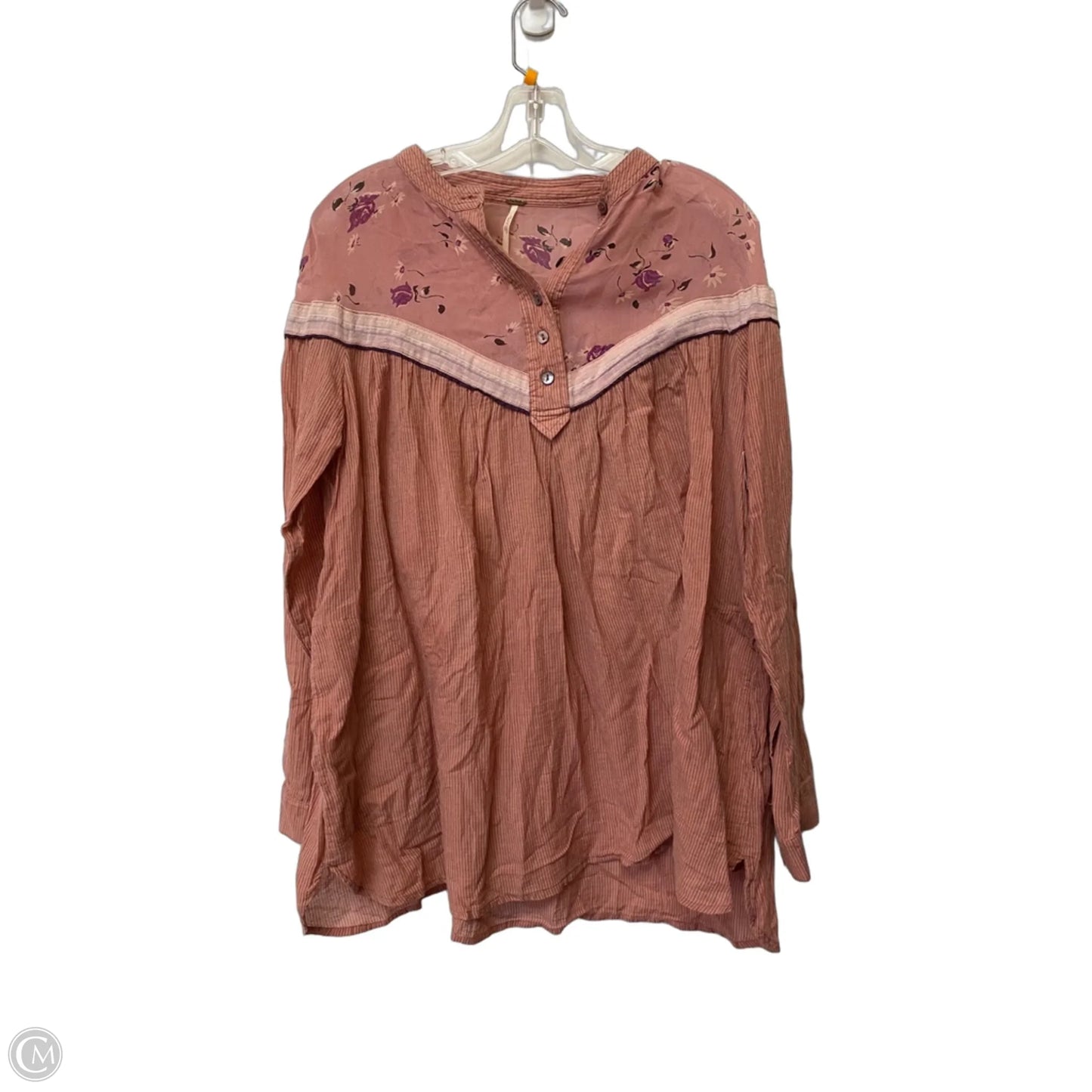 Top Long Sleeve By Free People In Pink