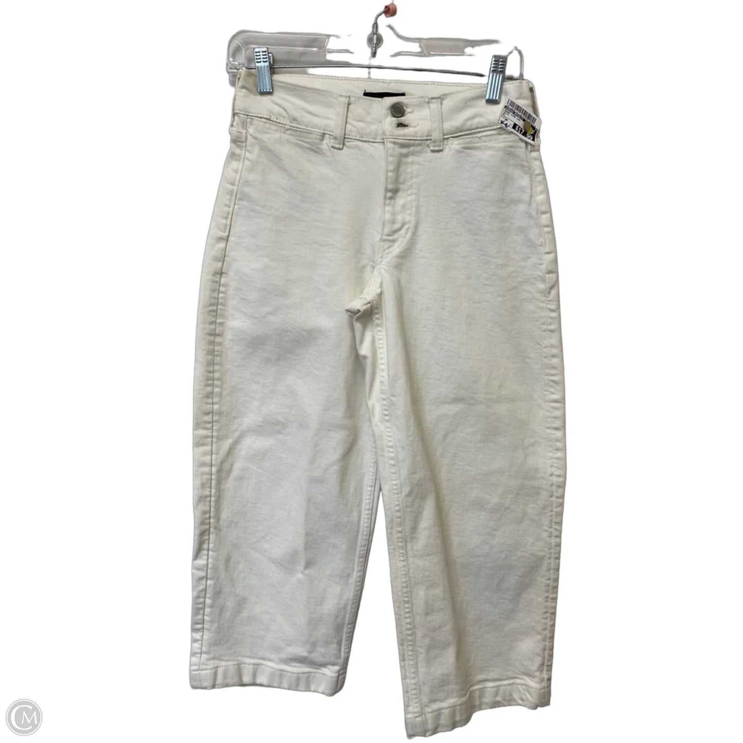 Jeans Wide Leg By Banana Republic In White, Size: 6p