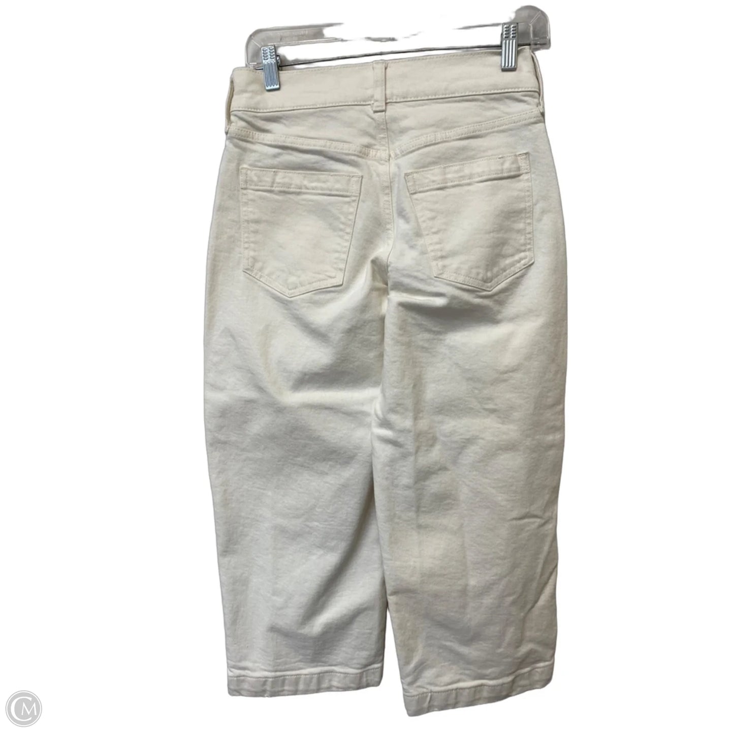 Jeans Wide Leg By Banana Republic In White, Size: 6p