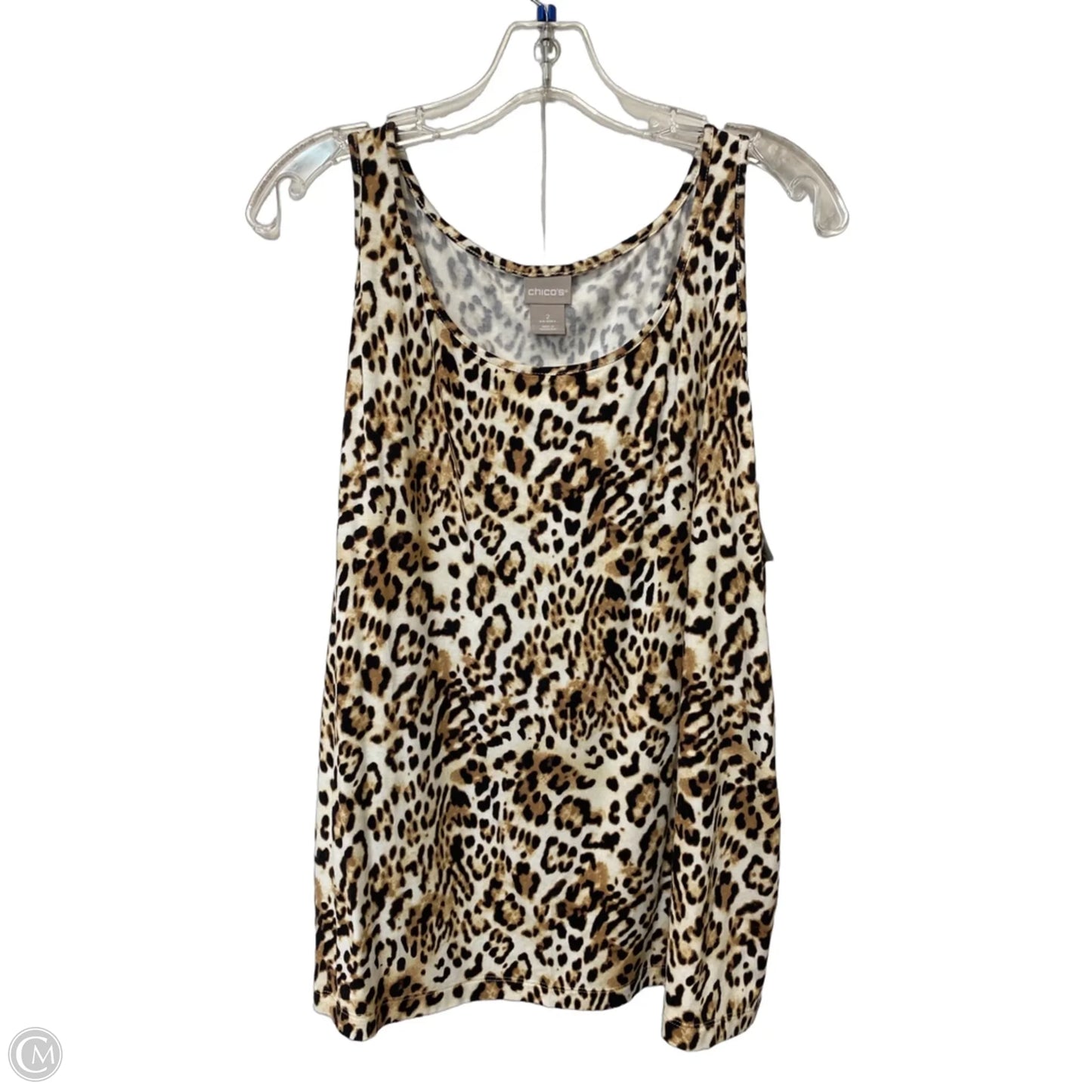 Top Sleeveless By Chicos In Animal Print, Size: 2