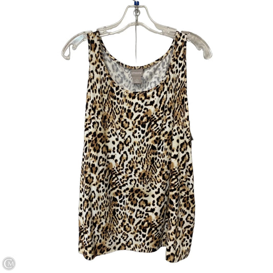 Top Sleeveless By Chicos In Animal Print, Size: 2