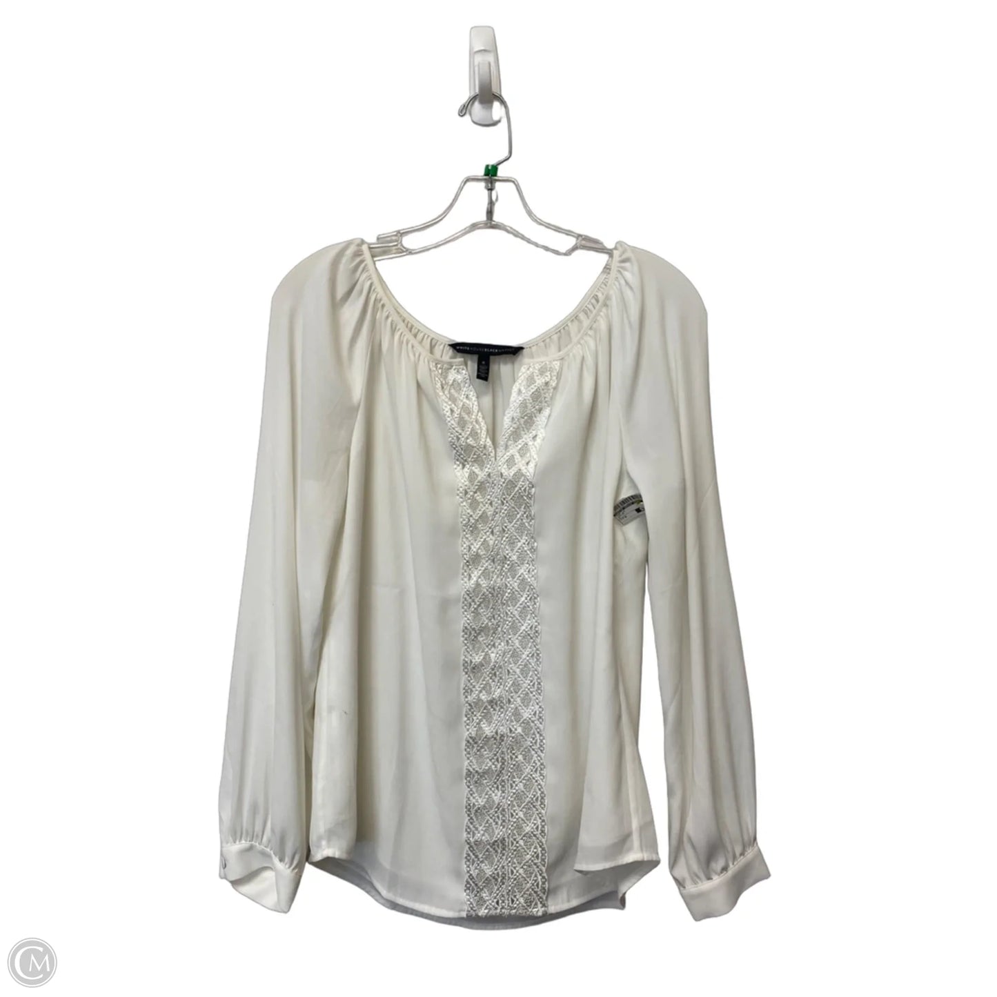 Top Long Sleeve By White House Black Market In White, Size: 6