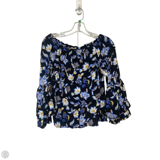 Top Long Sleeve By White House Black Market In Floral Print, Size: S