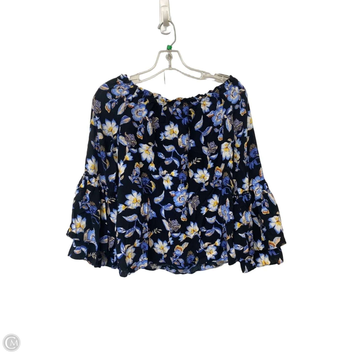 Top Long Sleeve By White House Black Market In Floral Print, Size: S