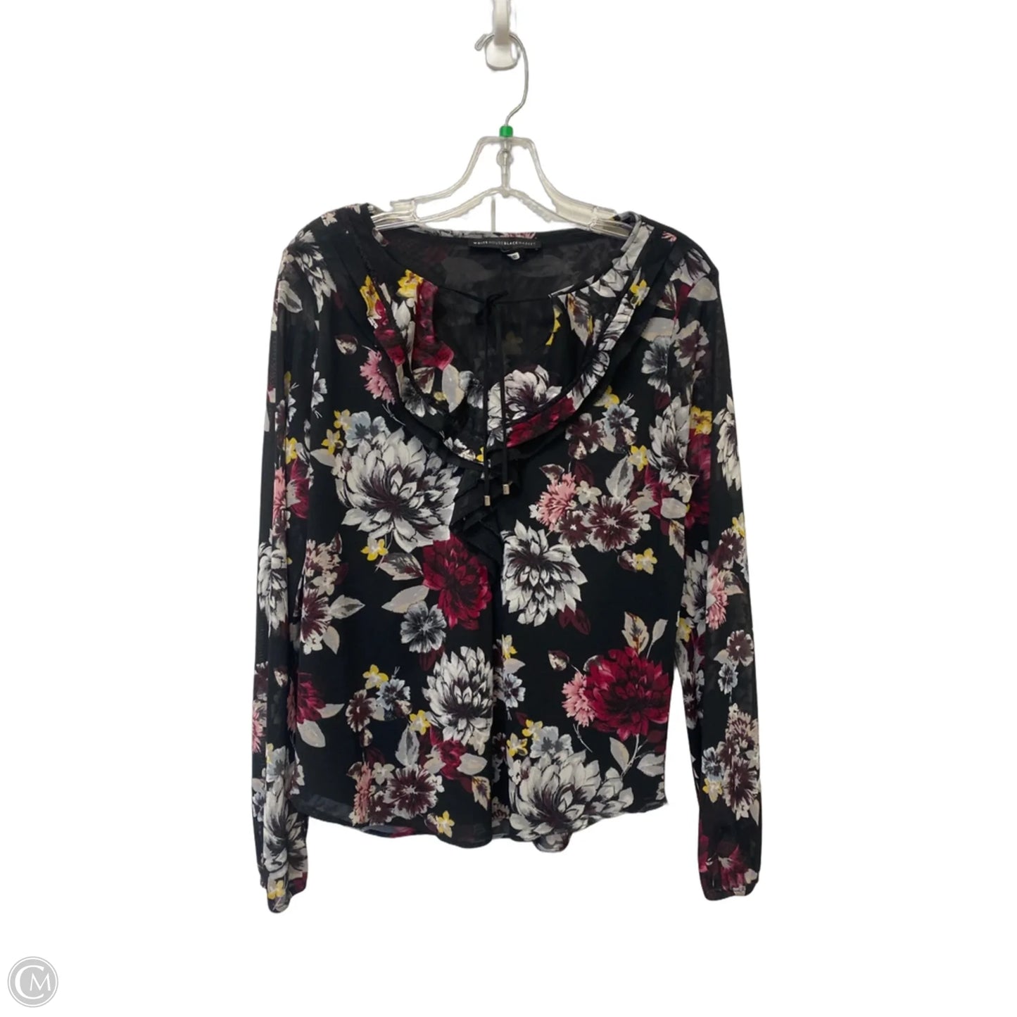Top Long Sleeve By White House Black Market In Green, Size: S