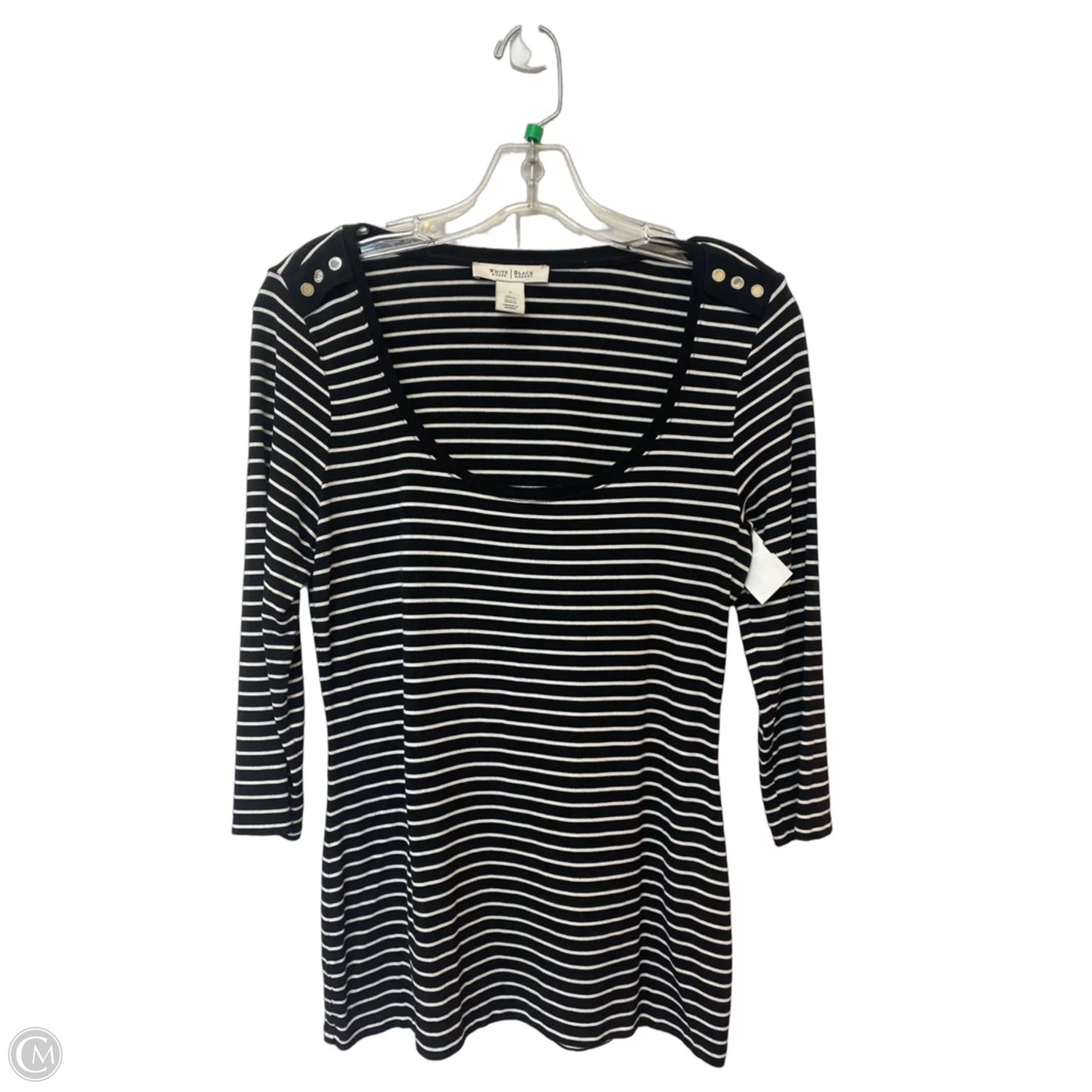 Top Long Sleeve By White House Black Market In Striped Pattern, Size: S
