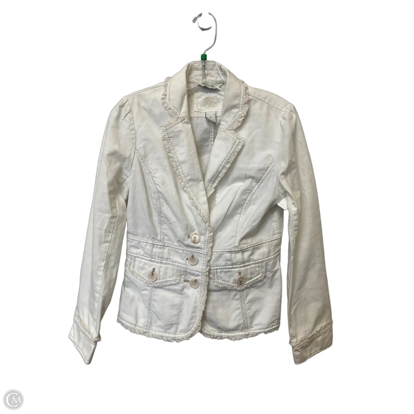 Jacket Shirt By White House Black Market In White, Size: 6