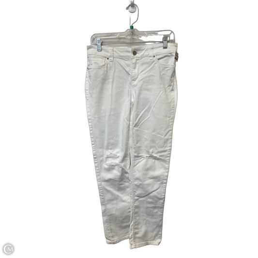 Jeans Straight By White House Black Market In White, Size: 6