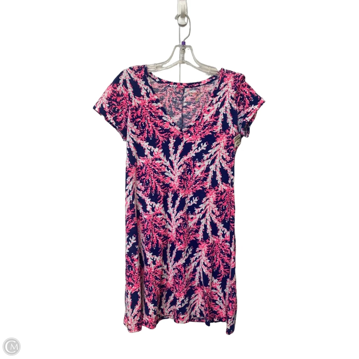 Top Short Sleeve Designer By Lilly Pulitzer In Blue, Size: S