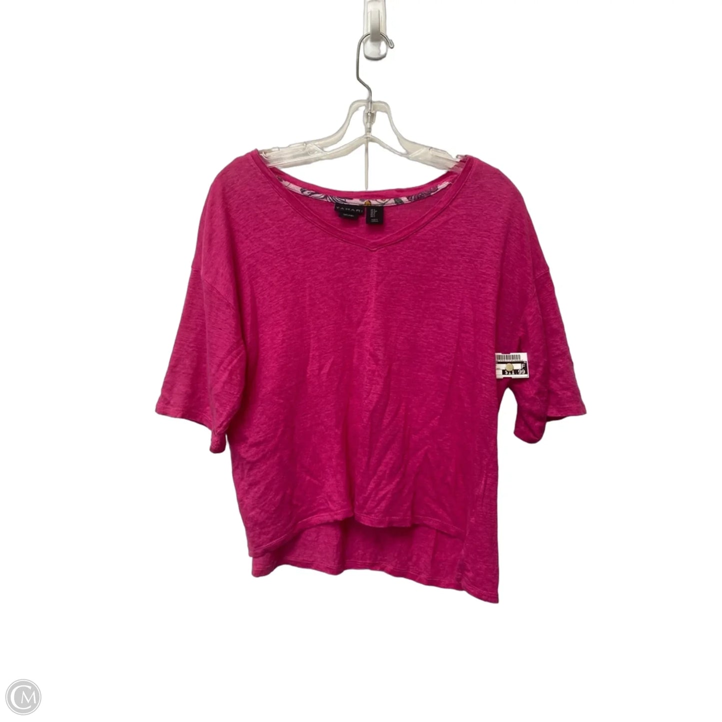 Top Short Sleeve By Tahari In Pink, Size: S