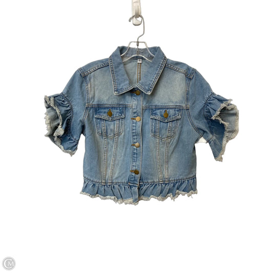 Jacket Denim By Clothes Mentor In Blue, Size: S