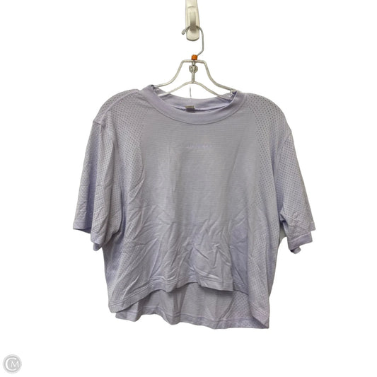 Athletic Top Short Sleeve By Lululemon In Purple, Size: 10