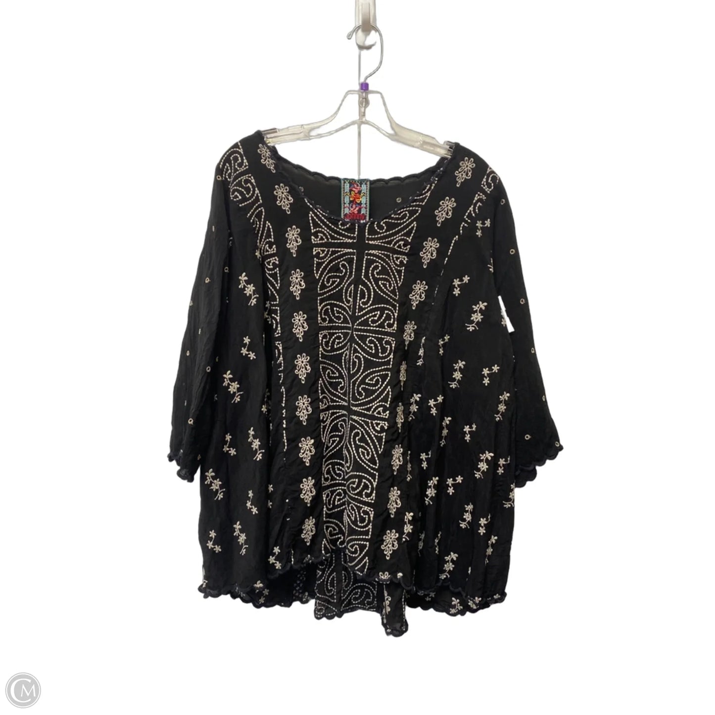 Top Long Sleeve By Johnny Was In Black, Size: M