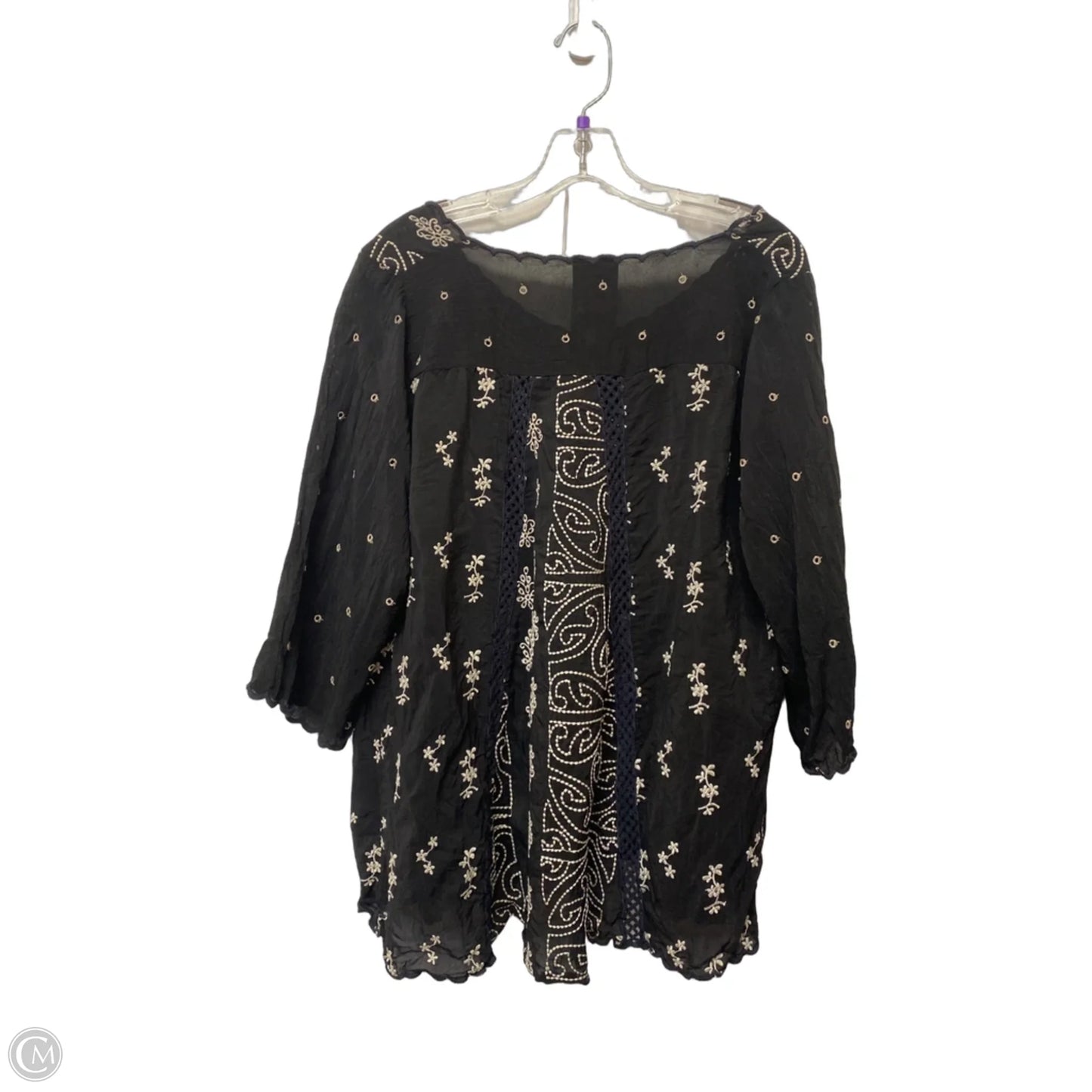 Top Long Sleeve By Johnny Was In Black, Size: M