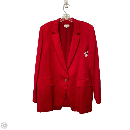 Blazer By Loft In Red, Size: 14