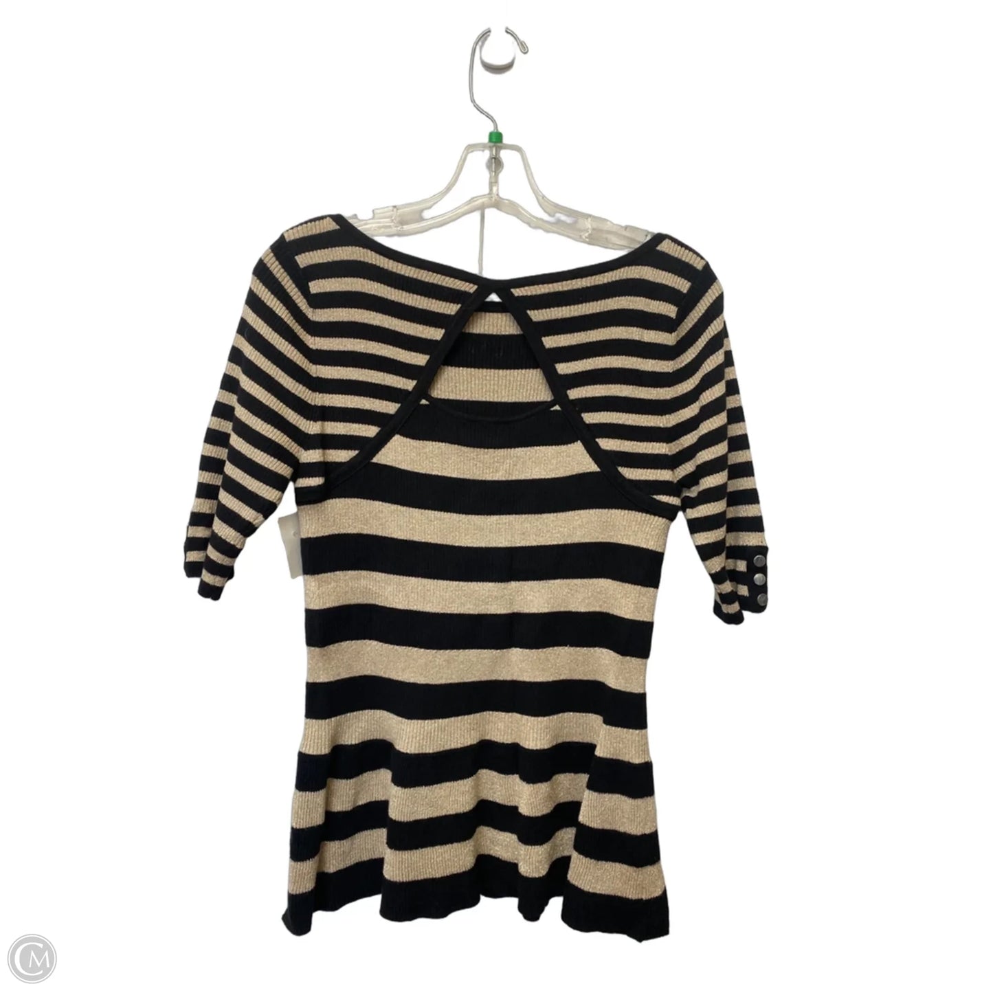 Top Long Sleeve By White House Black Market In Striped Pattern, Size: L