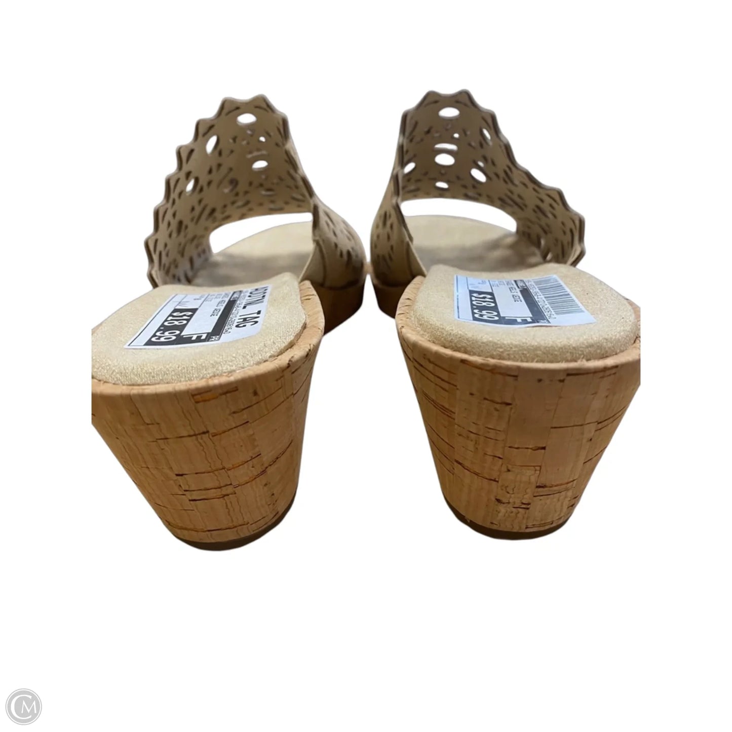 Shoes Heels Wedge By Vaneli In Beige, Size: 8