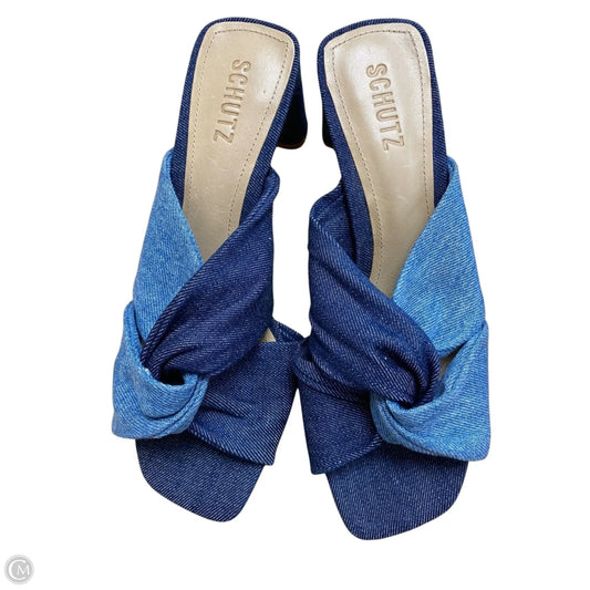 Shoes Heels Block By Schutz In Blue, Size: 8