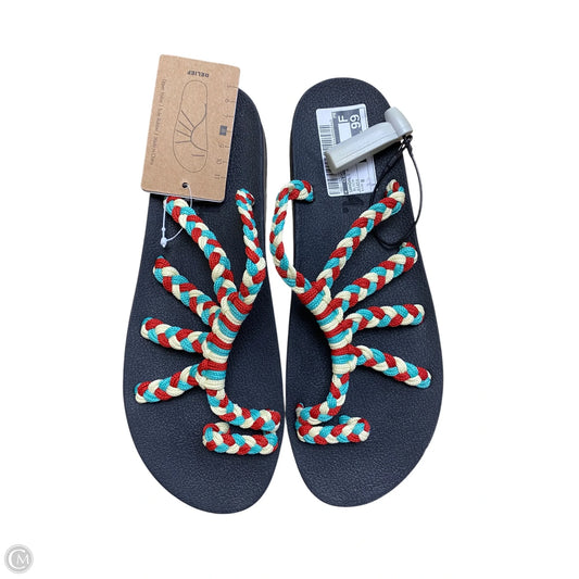Sandals Flats By Clothes Mentor In Black, Size: 8