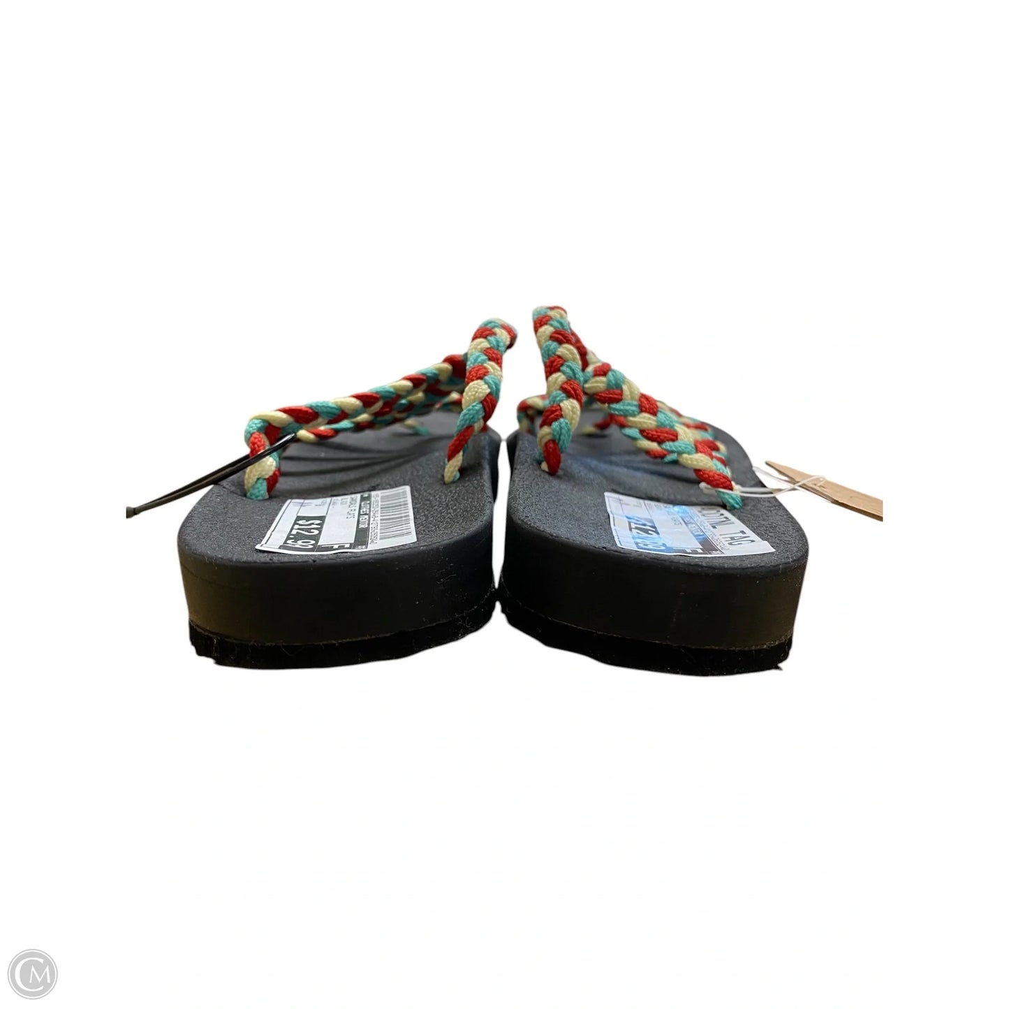 Sandals Flats By Clothes Mentor In Black, Size: 8