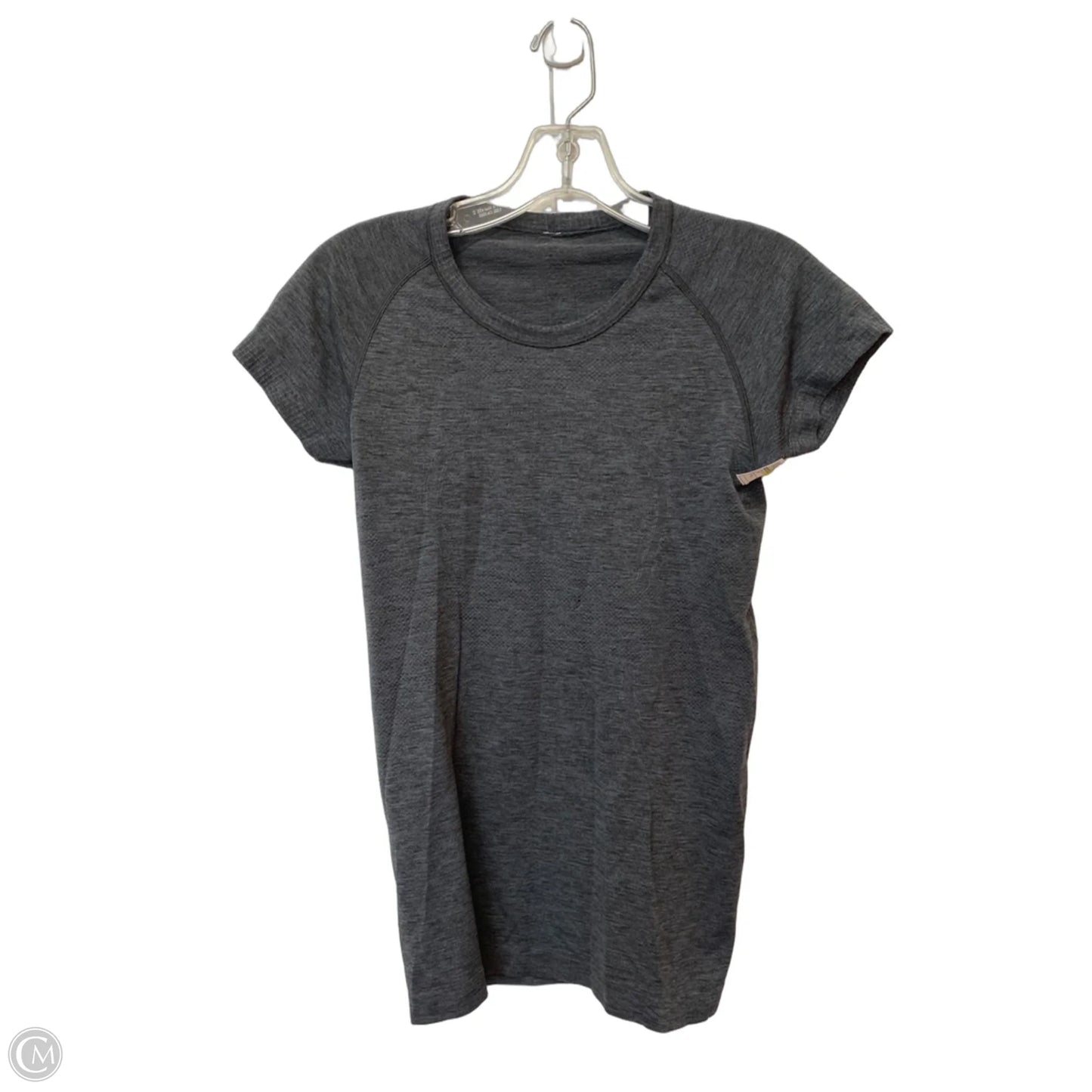 Athletic Top Short Sleeve By Lululemon In Grey, Size: 6