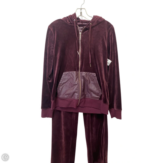 Pants Set 2pc By Calvin Klein In Maroon, Size: S