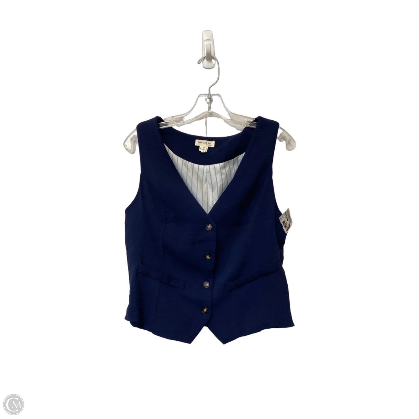 Vest Other By Faith And Joy In Blue, Size: S