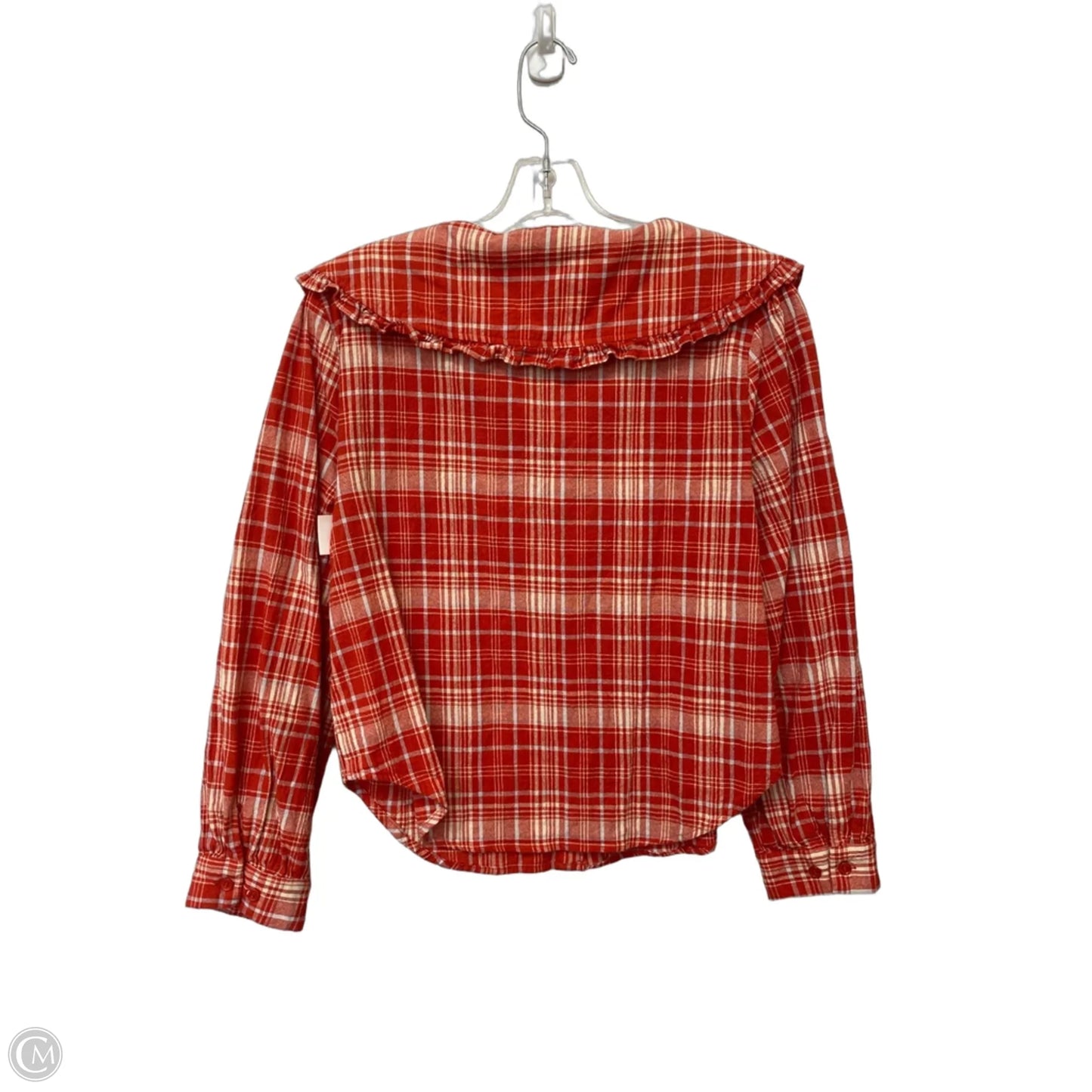 Top Long Sleeve By Clothes Mentor In Plaid Pattern, Size: S