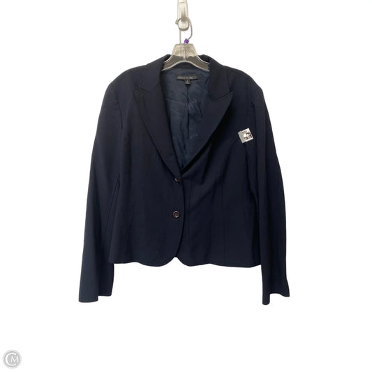 Blazer Designer By Lafayette 148 In Navy, Size: Xl