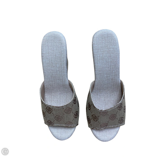 Shoes Heels Wedge By Cme In Tan, Size: 6.5