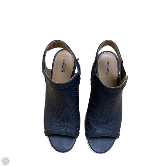 Shoes Heels Wedge By Sonoma In Black, Size: 6.5