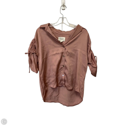 Top Long Sleeve By Fifteen Twenty In Pink, Size: S