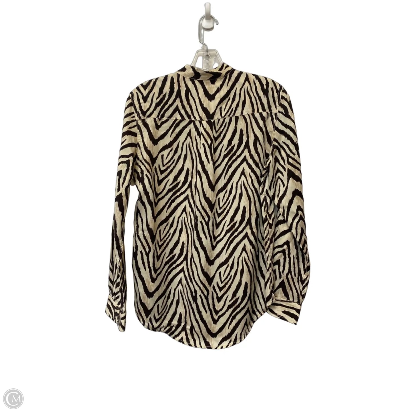 Top Long Sleeve By Current/elliott In Animal Print, Size: 8