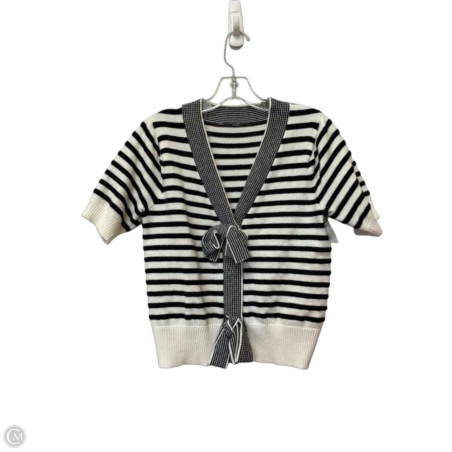 Top Short Sleeve By Cmb In Striped Pattern, Size: S