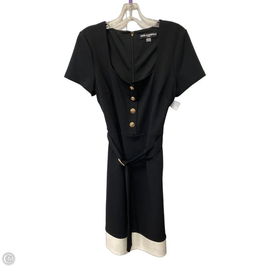 Dress Designer By Karl Lagerfeld In Black, Size: L