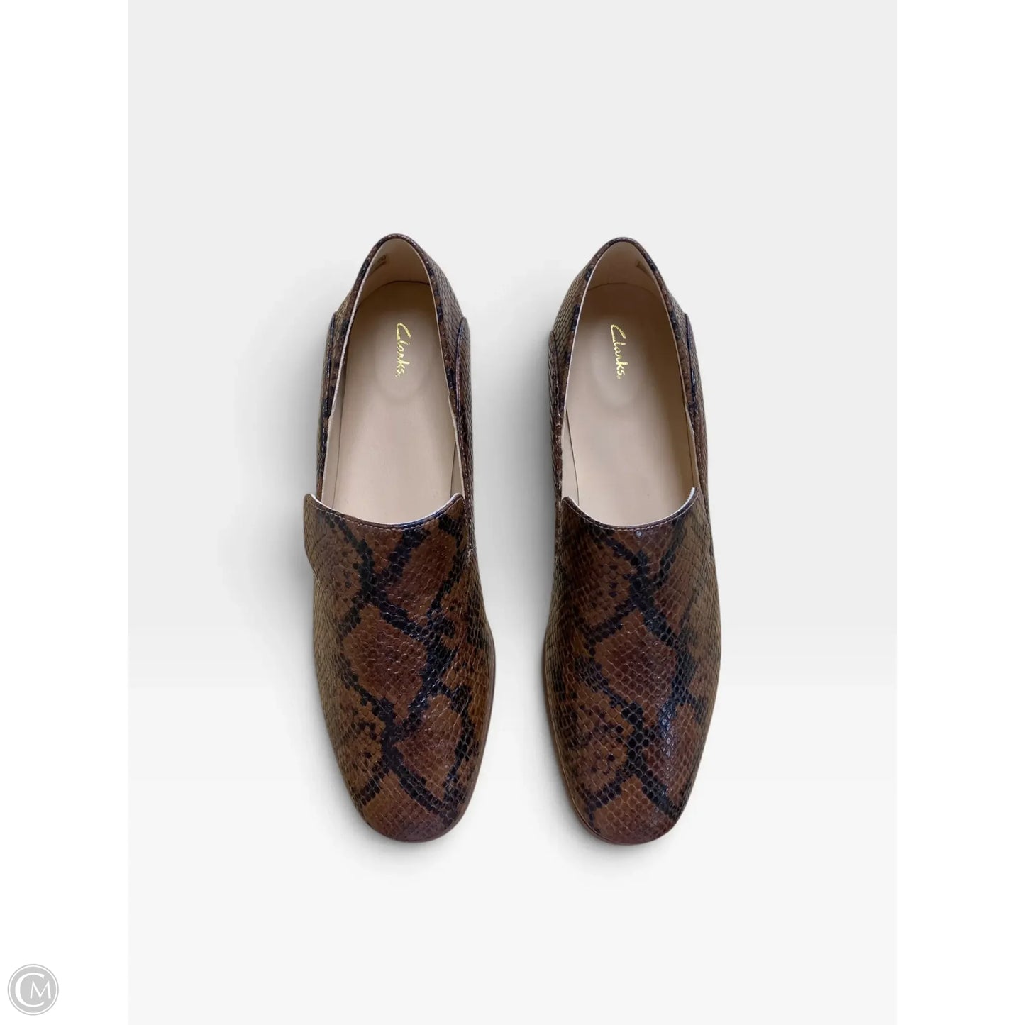 Shoes Flats By Clarks In Brown, Size: 10