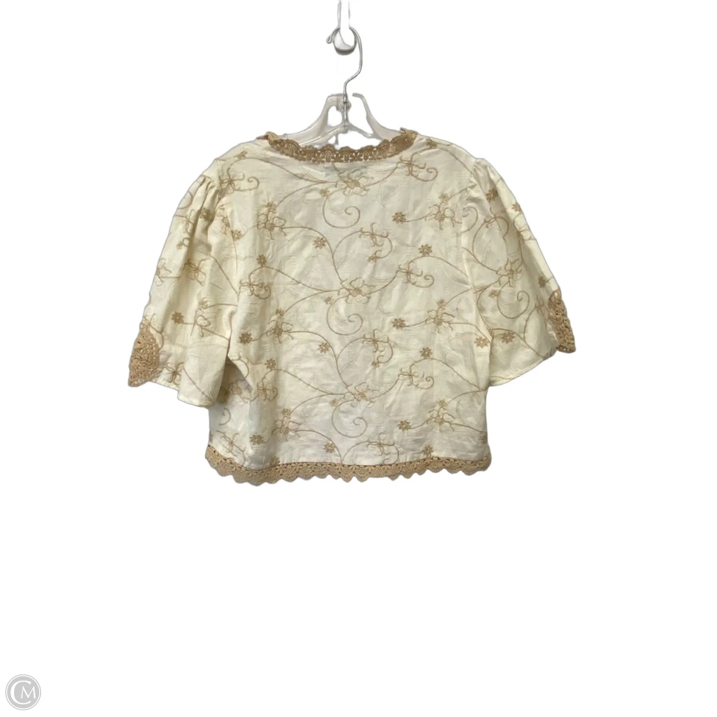 Top Short Sleeve By Alice Blue In Beige, Size: Xl