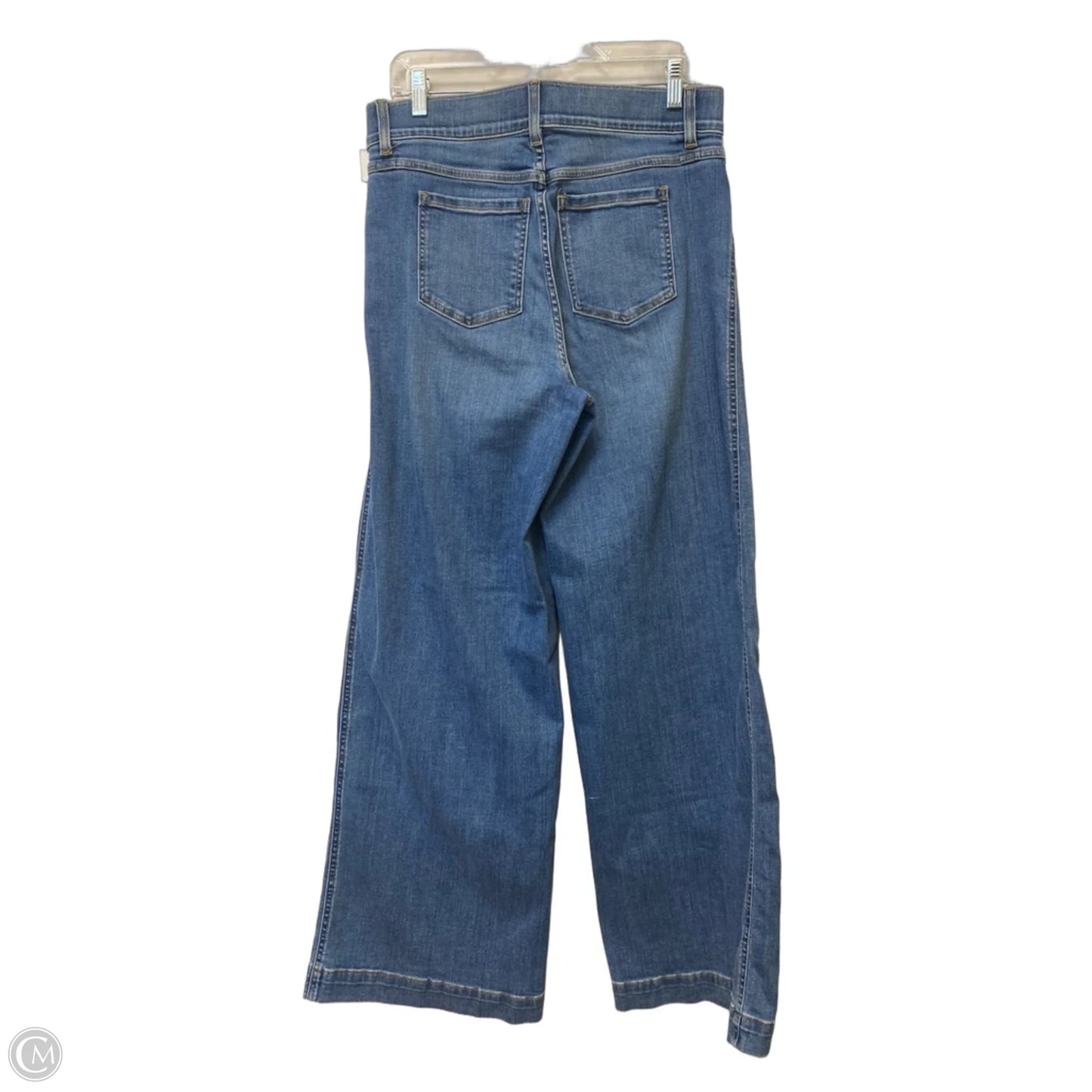 Jeans Wide Leg By Spanx In Blue Denim, Size: L